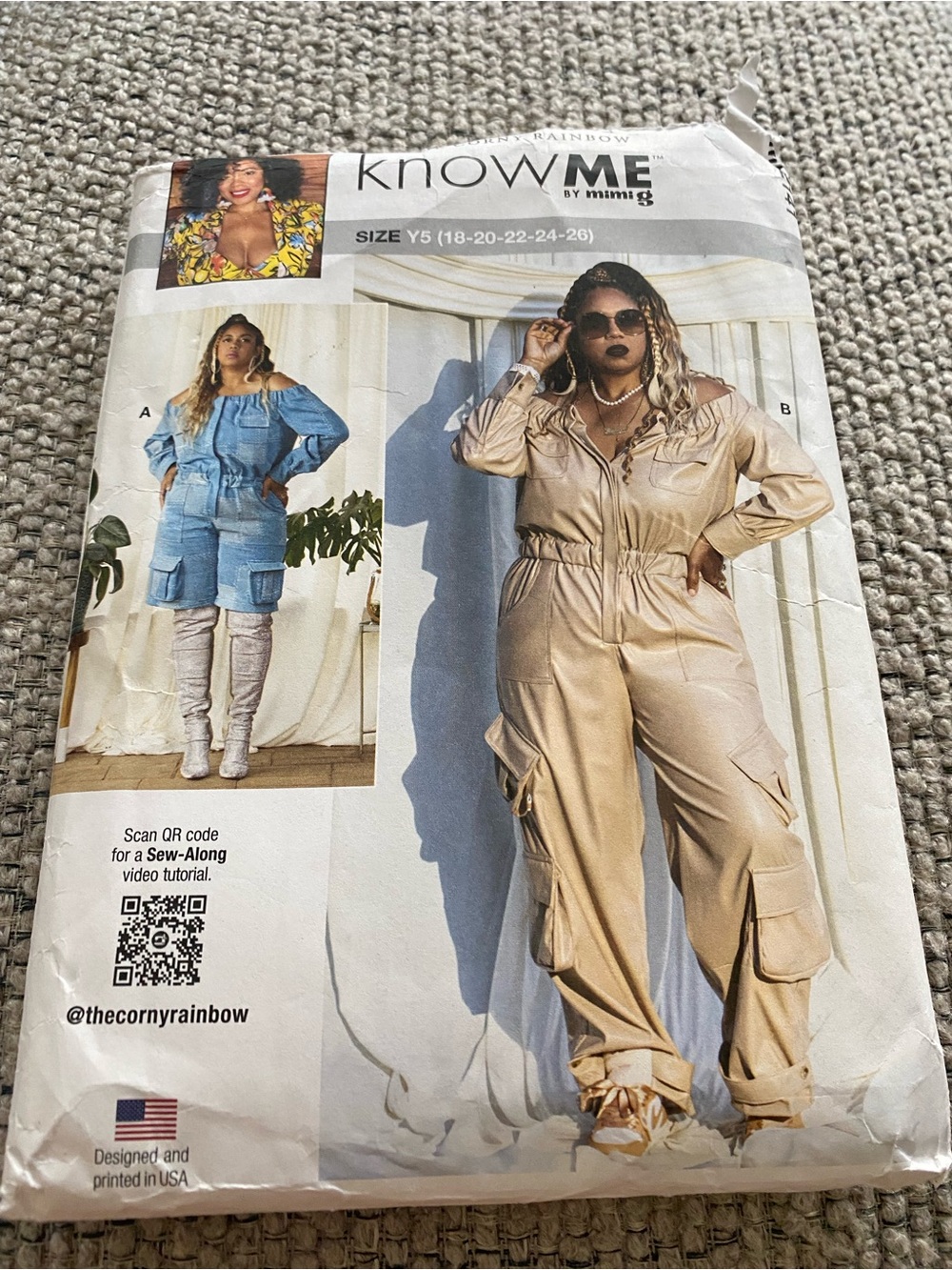 KnowMe Pattern by MiMi G The Corny Rainbow ME2141 Jumpsuit Sizes 18-26